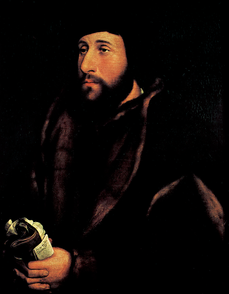   小汉斯·荷尔拜因 Hans Holbein the Younger——拿手套和信的男子肖像 